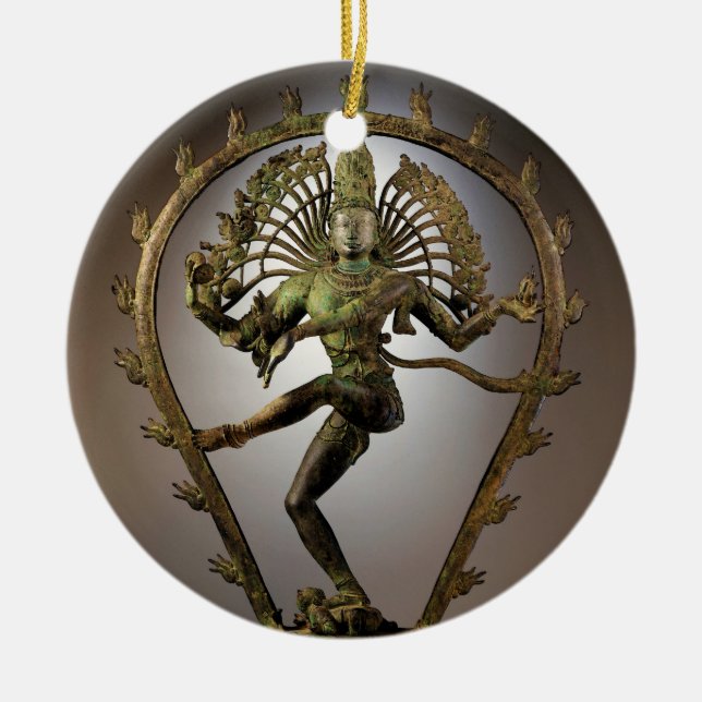 Hindu Deity Shiva Tamil the Destroyer Transformer Ceramic Ornament (Front)