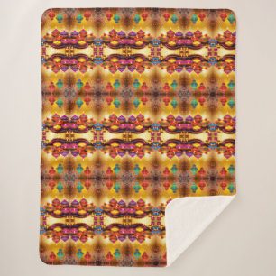 Hindu Festival Sherpa Blanket