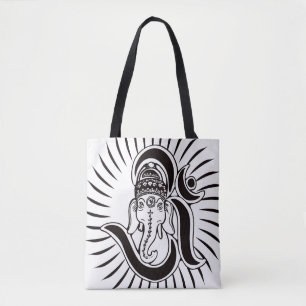 Hindu ganesh all over printed Tote Bag