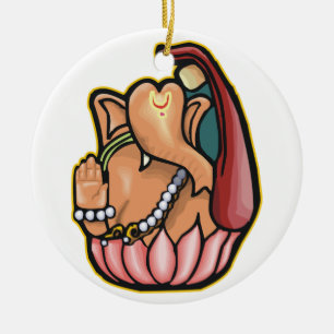 Hindu Ganesh Ceramic Ornament