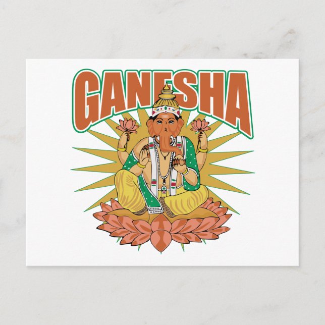 Hindu Ganesha Postcard (Front)