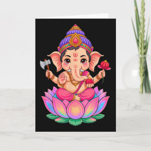 Hindu Ganesha Puja Elephant God India Meditation Y Card