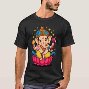 Hindu Ganesha Puja Elephant God India Meditation Y T-Shirt