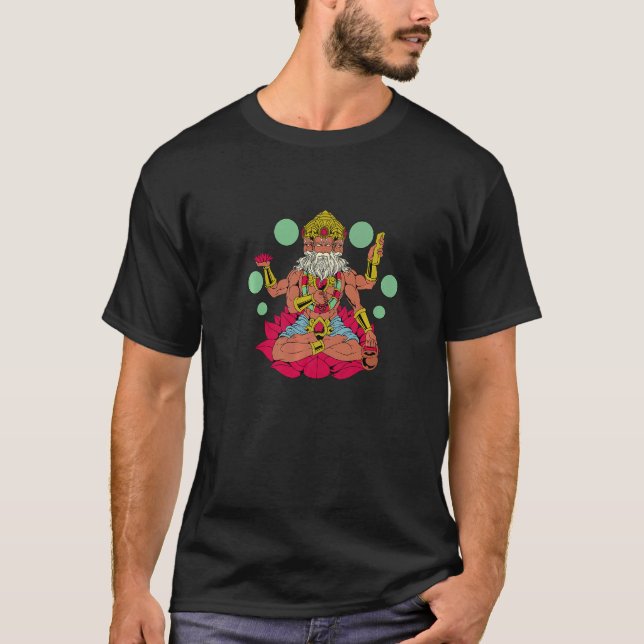 Hindu God  Brahma T-Shirt (Front)