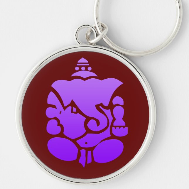 Hindu God Ganesh GOD of Wealth Success Keychain (Front)