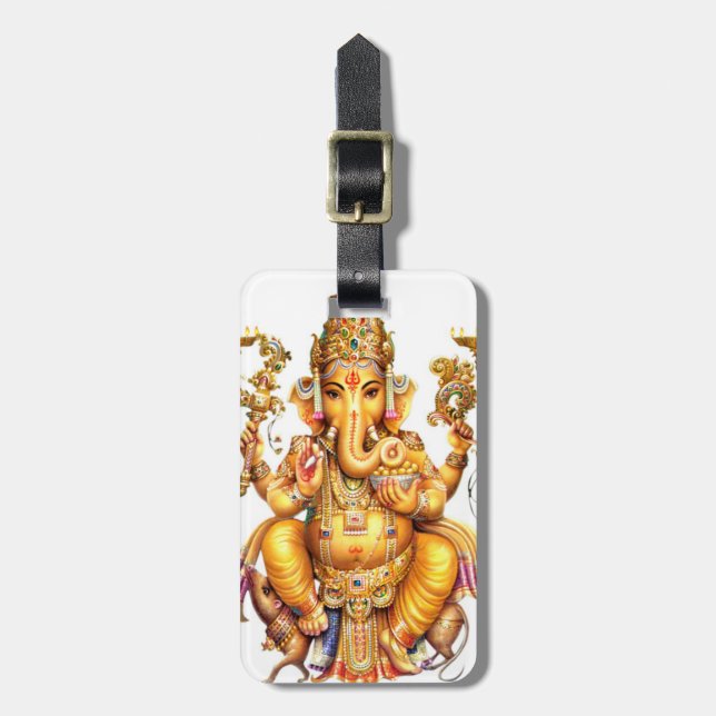 HINDU GOD GANESH LUGGAGE TAG (Front Vertical)