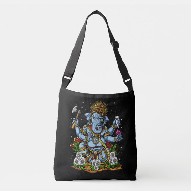 Hindu God Ganesha Crossbody Bag (Front)