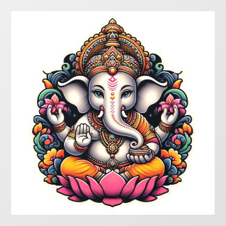 Hindu God Lord Ganesh Ganesha Ganpati Window Cling
