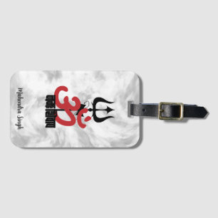 Hindu God Shiva Om Namah Shivay with Trident OM Luggage Tag