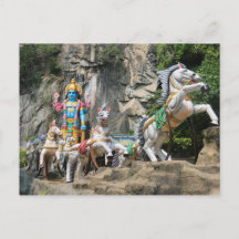 Hindu God with horse carriage at Ramayana Cave