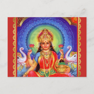 Hindu Goddess Lakshmi Maa Postcard