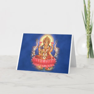Hindu Goddess Laxmi Devi Mata Card