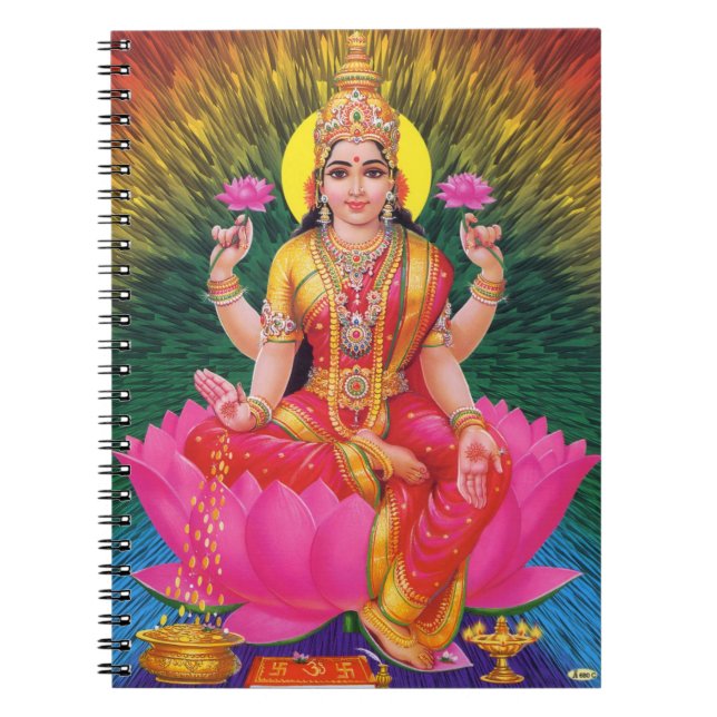 Hindu Goddess Saraswati Notebook (Front)