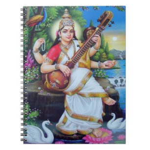 Hindu Goddess Saraswati Notebook
