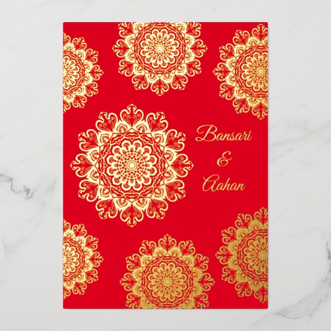 Hindu gold Mandala wedding (Front)