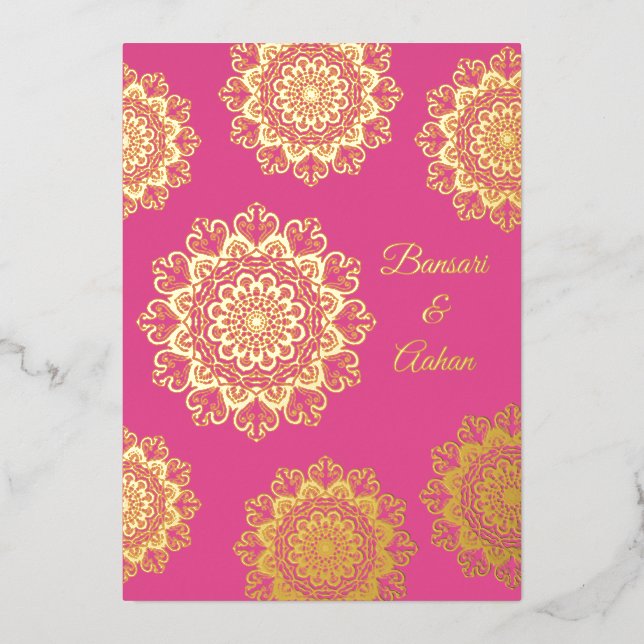 Hindu gold Mandala wedding (Front)