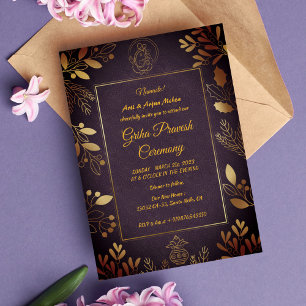 Hindu House Warming Griha Pravesh Invitation