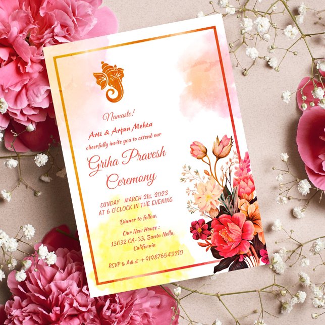 Hindu House Warming Griha Pravesh Invitation (Creator Uploaded)