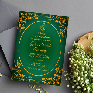 Hindu House Warming Griha Pravesh Invitation