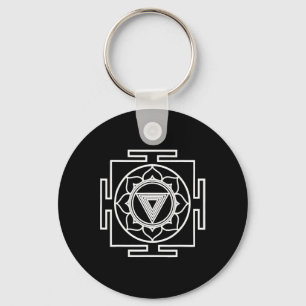 Hindu Kali Yantra Symbol Hinduism Yoga Eastern Art Keychain