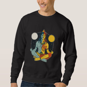 Hindu Lord Shiva Statue Divine Meditation Figurine Sweatshirt
