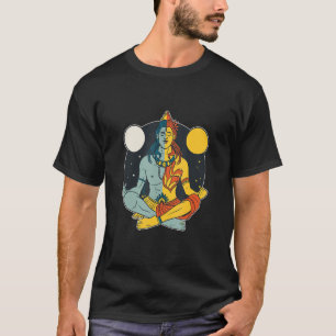 Hindu Lord Shiva Statue Divine Meditation Figurine T-Shirt