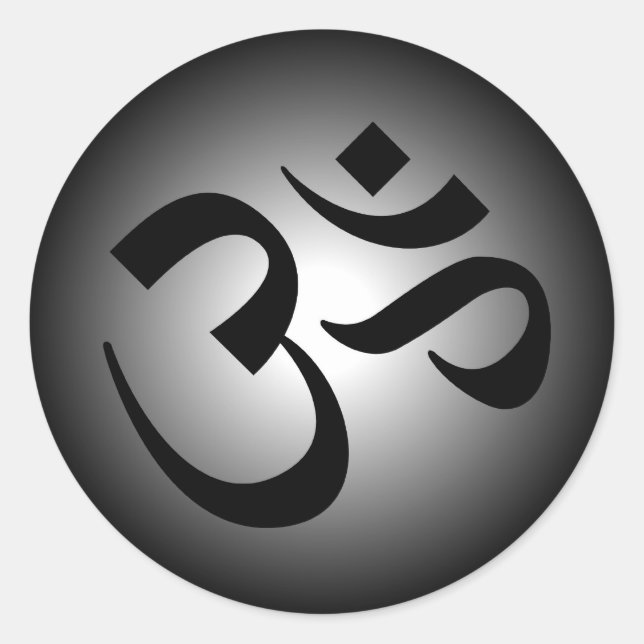 Hindu OM - Meditation Symbol Classic Round Sticker (Front)