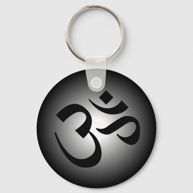 Hindu OM - Meditation Symbol Keychain (Front)