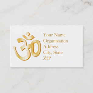Hindu Om Symbol 3.5" x 2.0" Business Card