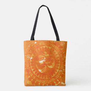 Hindu OM vintage all over printed Tote Bag
