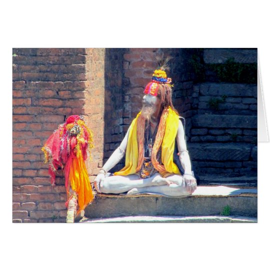 Hindu Priest in Kathmandu, Nepal-AKA BABA Card