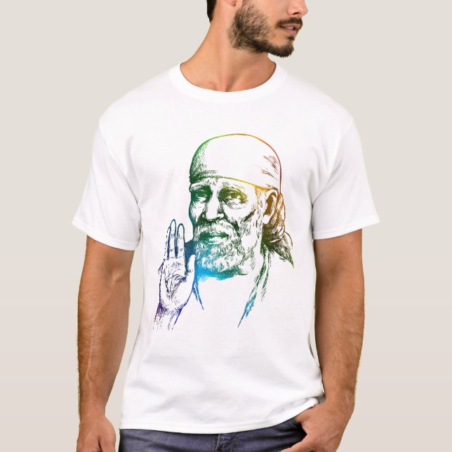 Hindu Saint SAI BABA T-Shirt (Front)