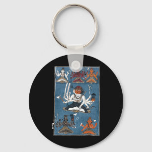 Hindu Shiva Yoga Meditation Mandala  Keychain
