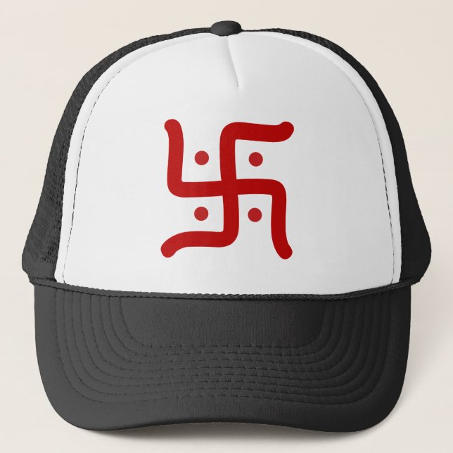 Hindu Swastika Trucker Hat (Front)