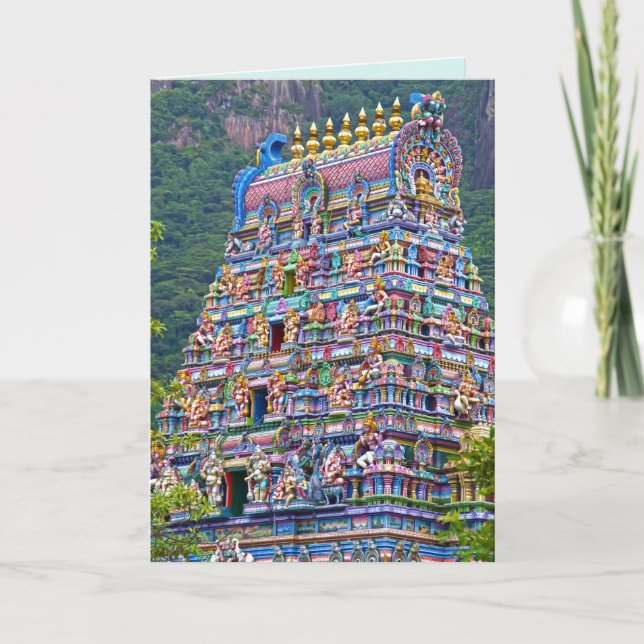 hindu temple greeting card (Front)