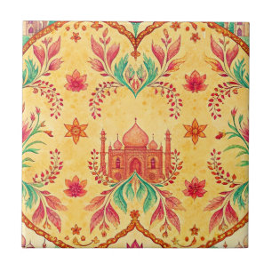Hindu temple indian seamless pattern tile