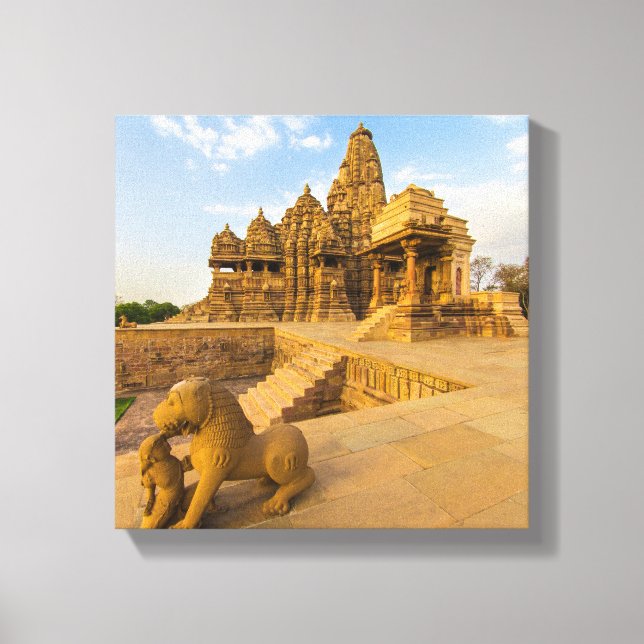 Hindu Temples at Khajuraho Canvas Print (Front)