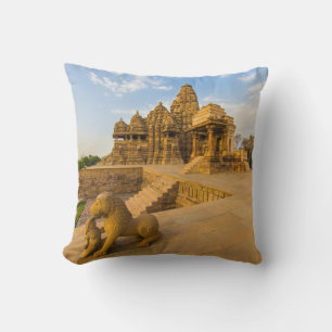 Hindu Temples at Khajuraho Throw Pillow
