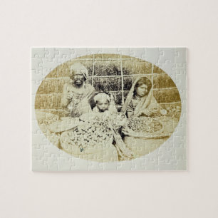 Hindu Vegetable and Fruit Sellers in Madras, 19th Jigsaw Puzzle