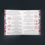 Hindu Wedding Ceremony Bright Tropical Flowers Program<br><div class="desc">This wedding ceremony program details the important steps of a hindu wedding to explain this to guests who may be unfamiliar or to help them follow along with the sacred rituals of this wonderful day. All of the colours can be edited in the design tool, and the text can be...</div>