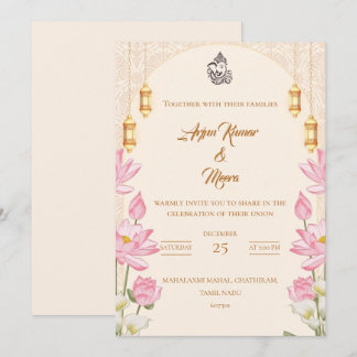 Hindu Wedding Invitation Templates Traditional