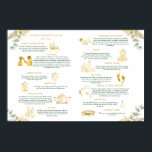 Hindu wedding rituals program green gold template poster<br><div class="desc">Hindu wedding rituals program green gold template inside spread,  part-2</div>
