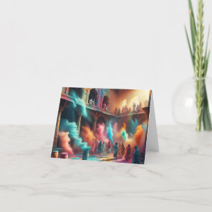Hindu why chase the rainbow when there is HOLI Thank You Card