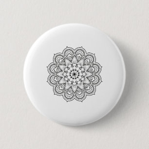 Hinduism Buddhism Star Mandala 2 Inch Round Button
