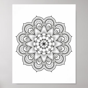 Hinduism Buddhism Star Mandala  Poster