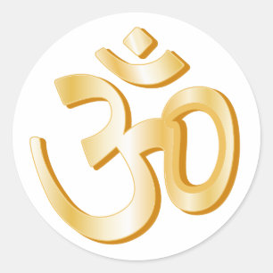 Hinduism Om Symbol  Classic Round Sticker