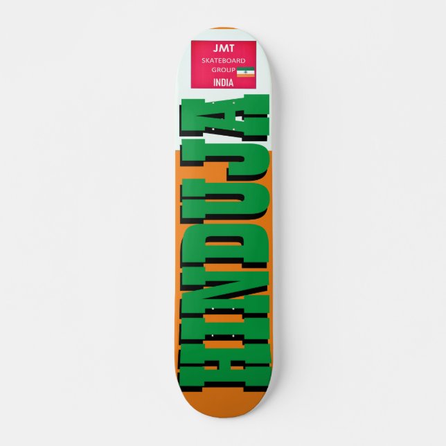 HINDUJA  JMT INDIA 7 3/4" Skateboard Deck (Front)