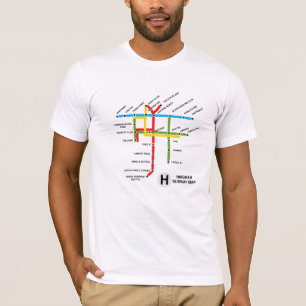 Hingham Subway Map T-Shirt #2