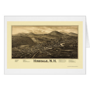 Hinsdale, carte panoramique de NH - 1886