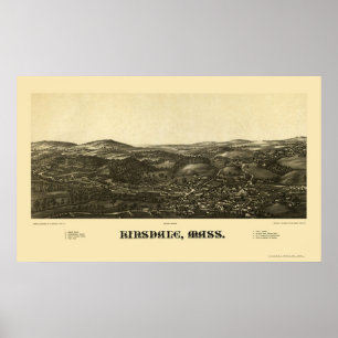 Hinsdale, MA Panoramic Map - 1887 Poster